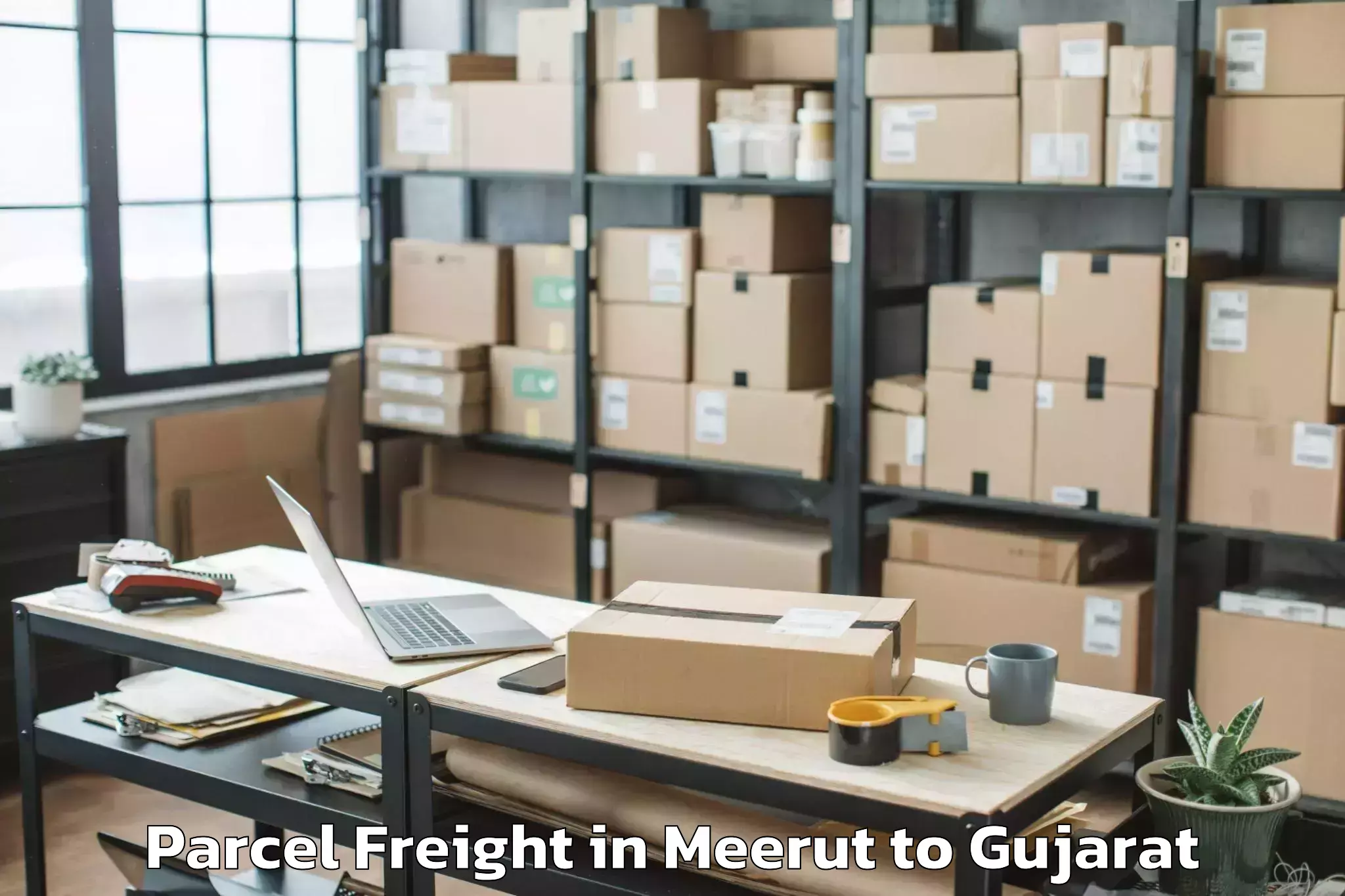 Top Meerut to Dhrangadhra Parcel Freight Available